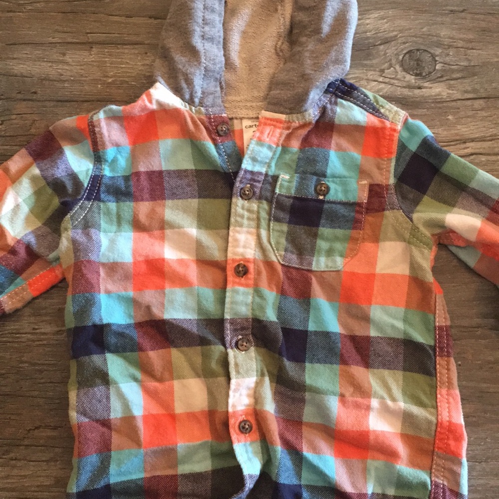 Toddler boys long sleeve button down